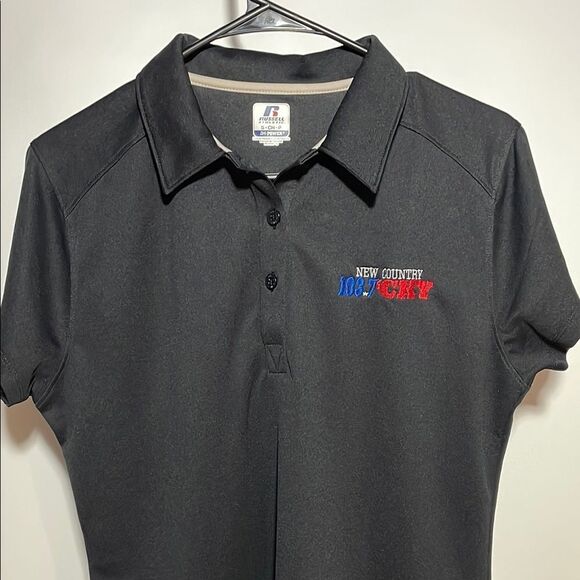 Russell Athletic Black Polo with Colorful Embroidery - Picture 2 of 9